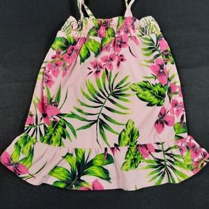 . Size 2T Toddler Pink Floral Dress Tropical Vacation Summer Cruise Dress